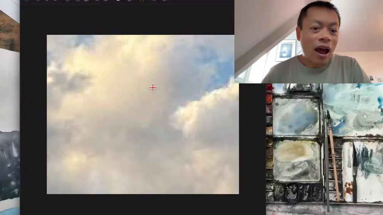 Zooming in on 1 small part of the reference photo: the cloud