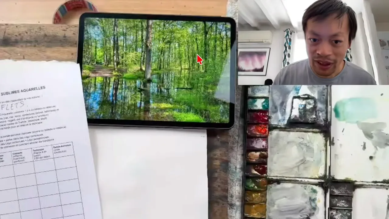 La photo de forêt au bord de l'eau choisie pour le live