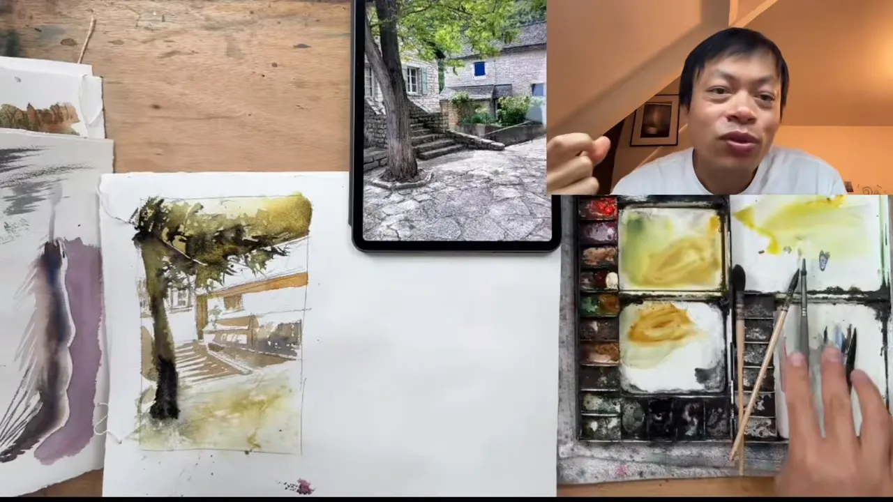 Les bâtiments mis en lumière, l'arbre au service de la lumière