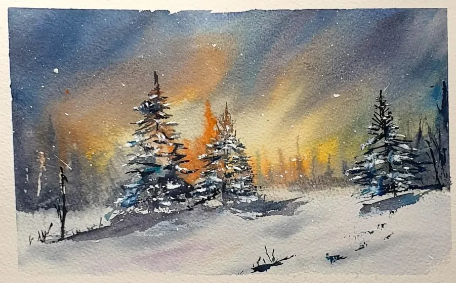 Aquarelle d'élève