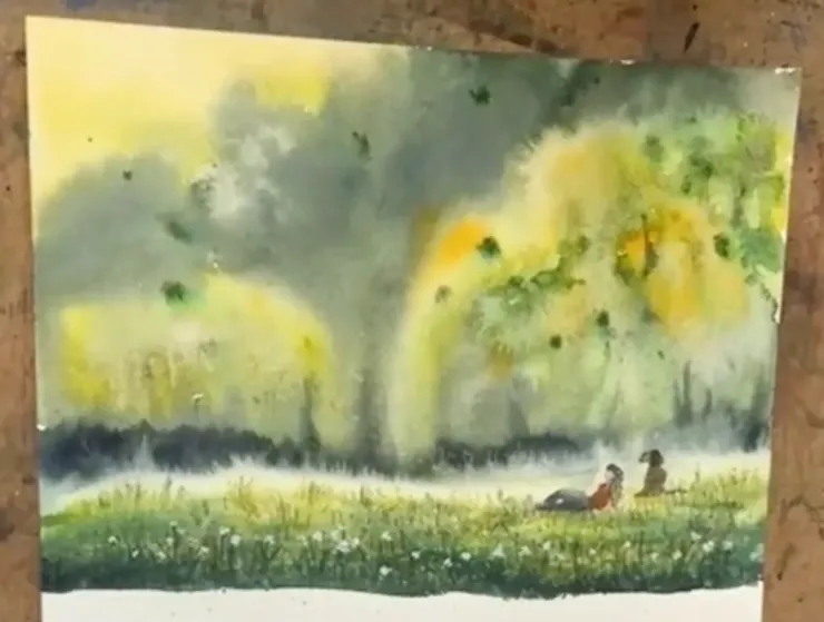 Aquarelle d'élève