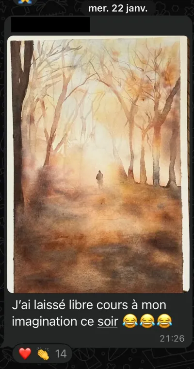 Aquarelle d'élève