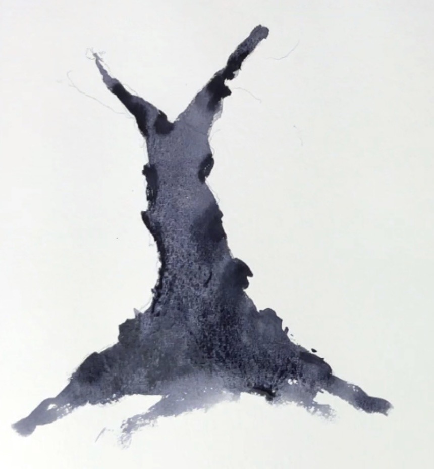 arbre tronc relief aquarelle remy lach