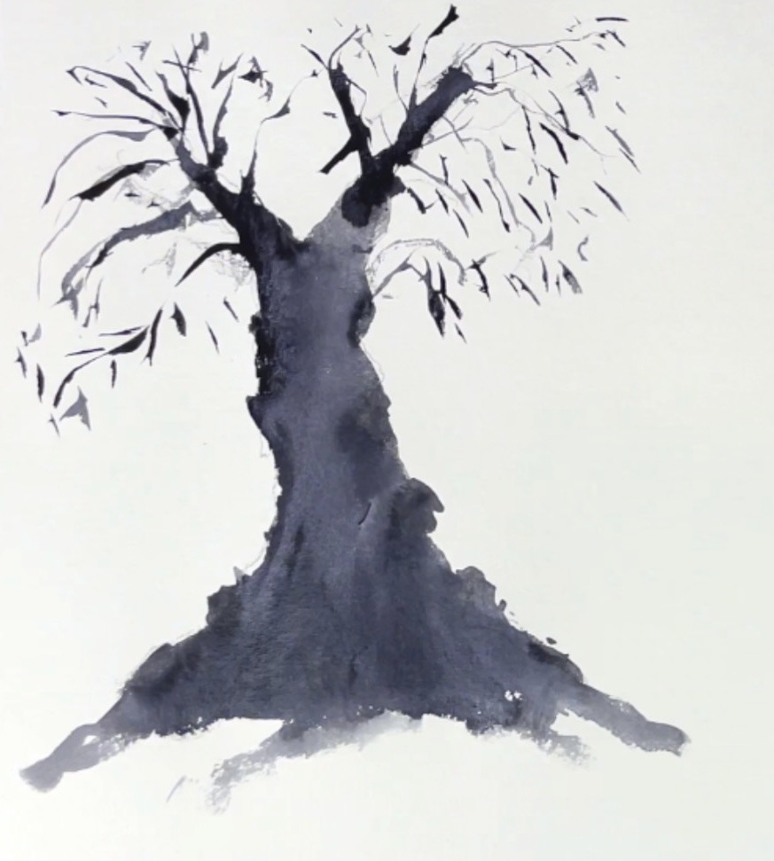 arbre aquarelle remy lach