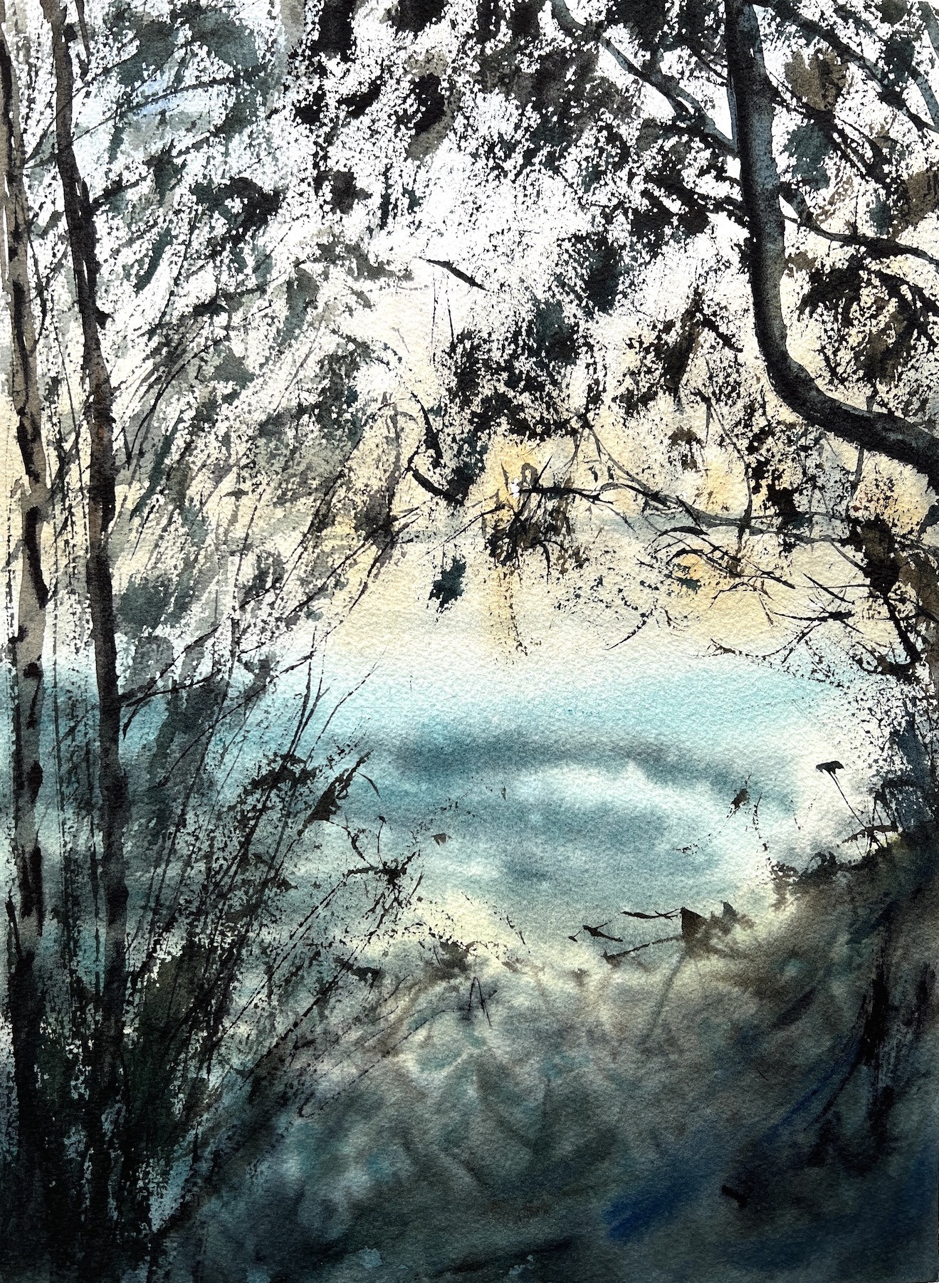 Lagon bleu aquarelle remy lach